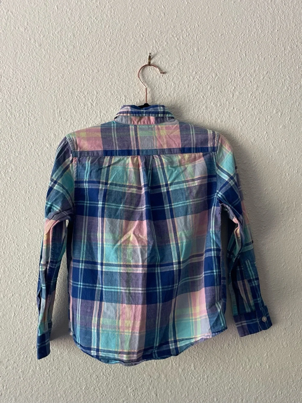 Vineyard Vines Outlet Boys Size 5 Whale Shirt Madras Plaid Button Down Cotton